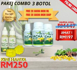 Pakej Kombo 3 Botol Sacha Inchi